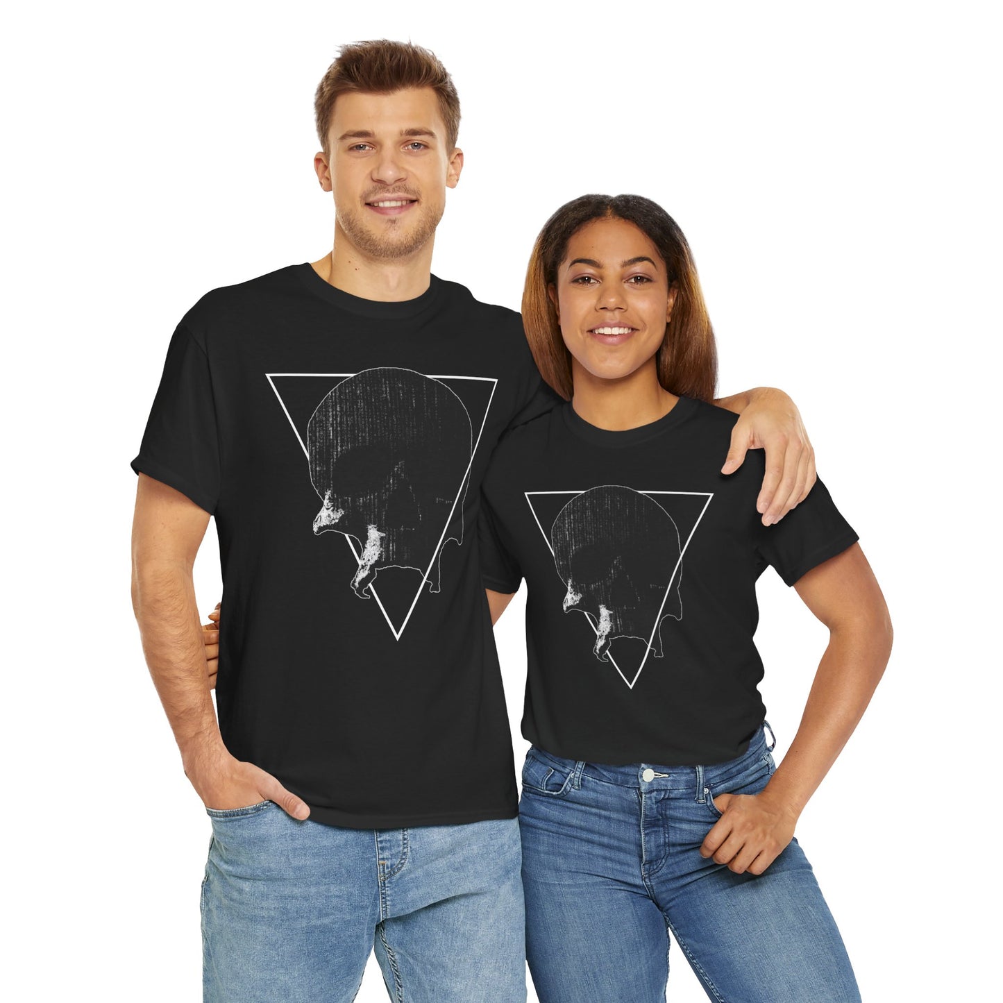 Unisex Heavy Cotton Tee (Code Skull)