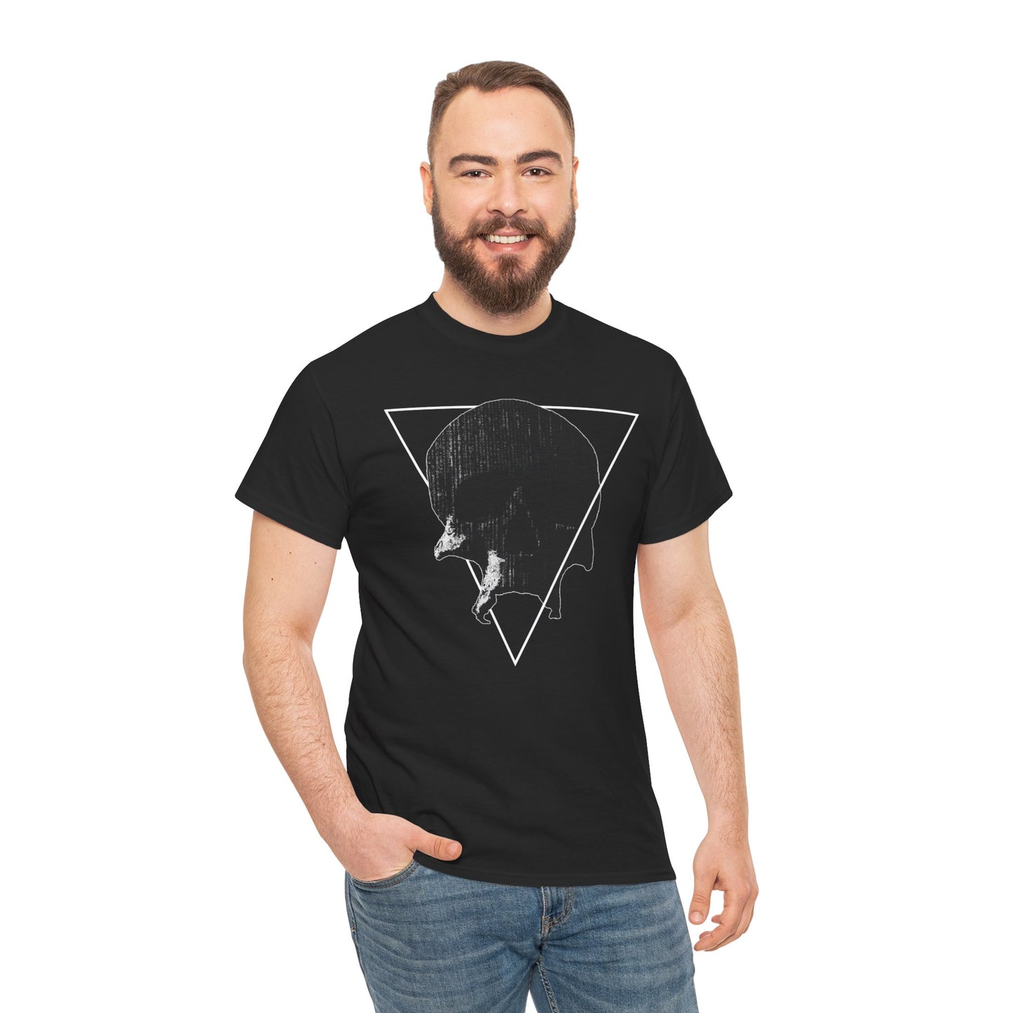 Unisex Heavy Cotton Tee (Code Skull)
