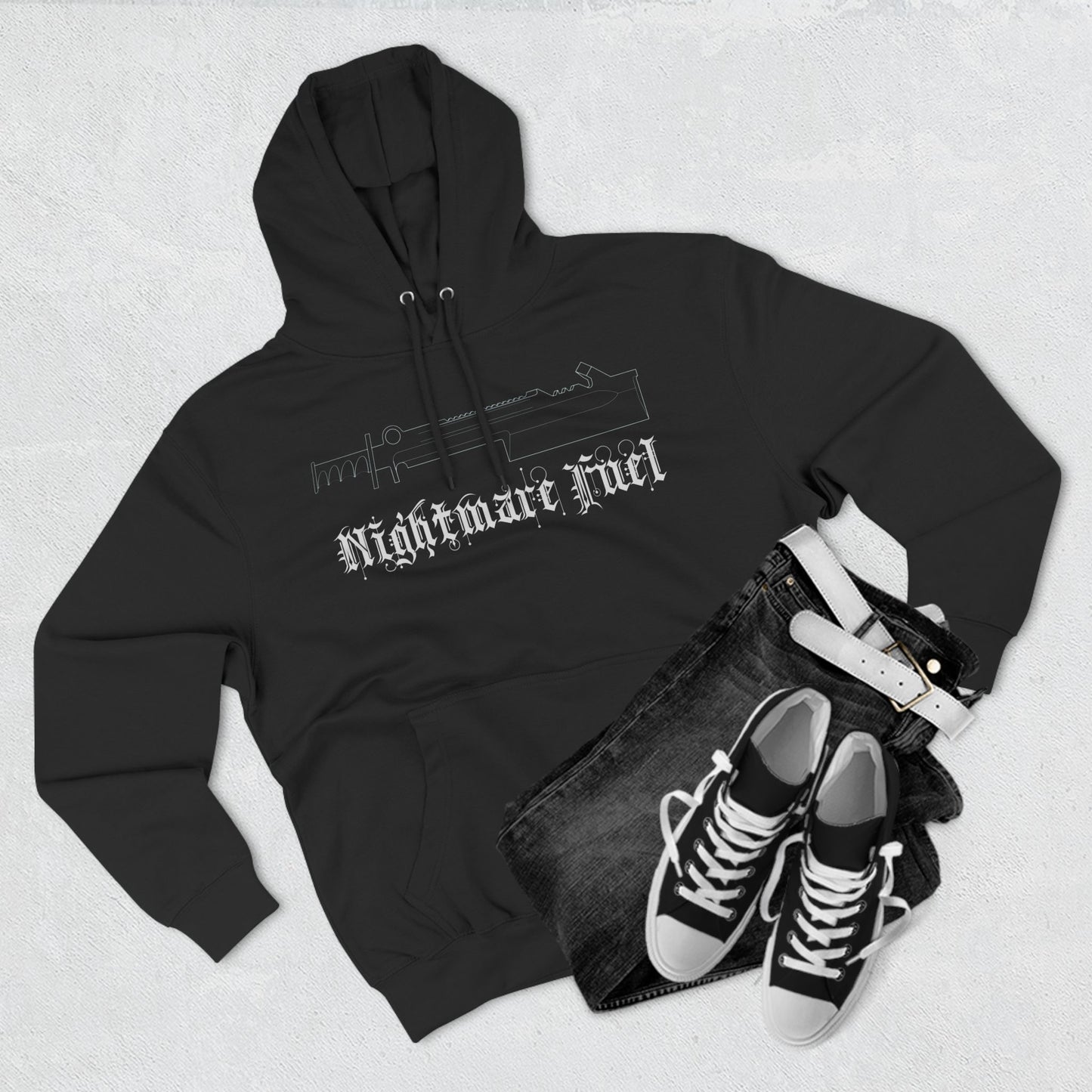Three-Panel Fleece Hoodie (Nightmare Fuel)