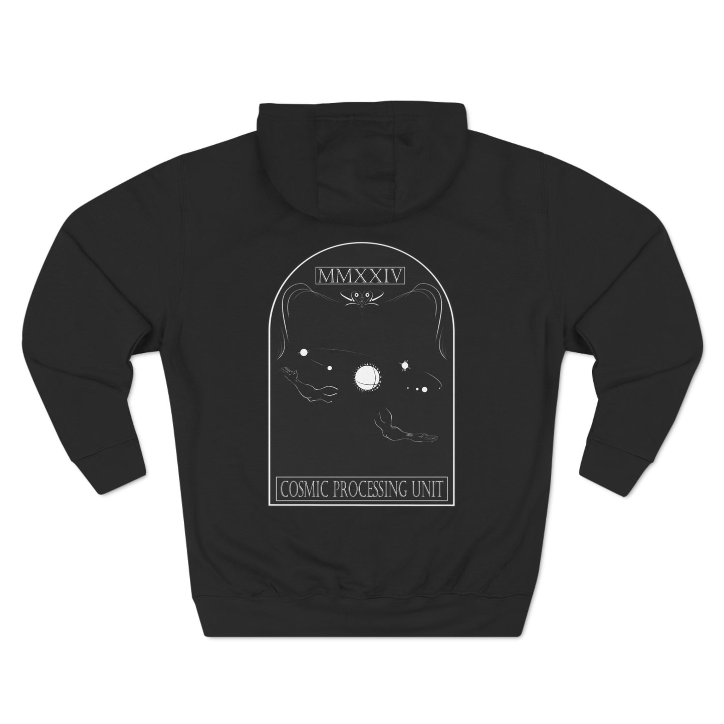 Three-Panel Fleece Hoodie (Cosmic Processing Unit)