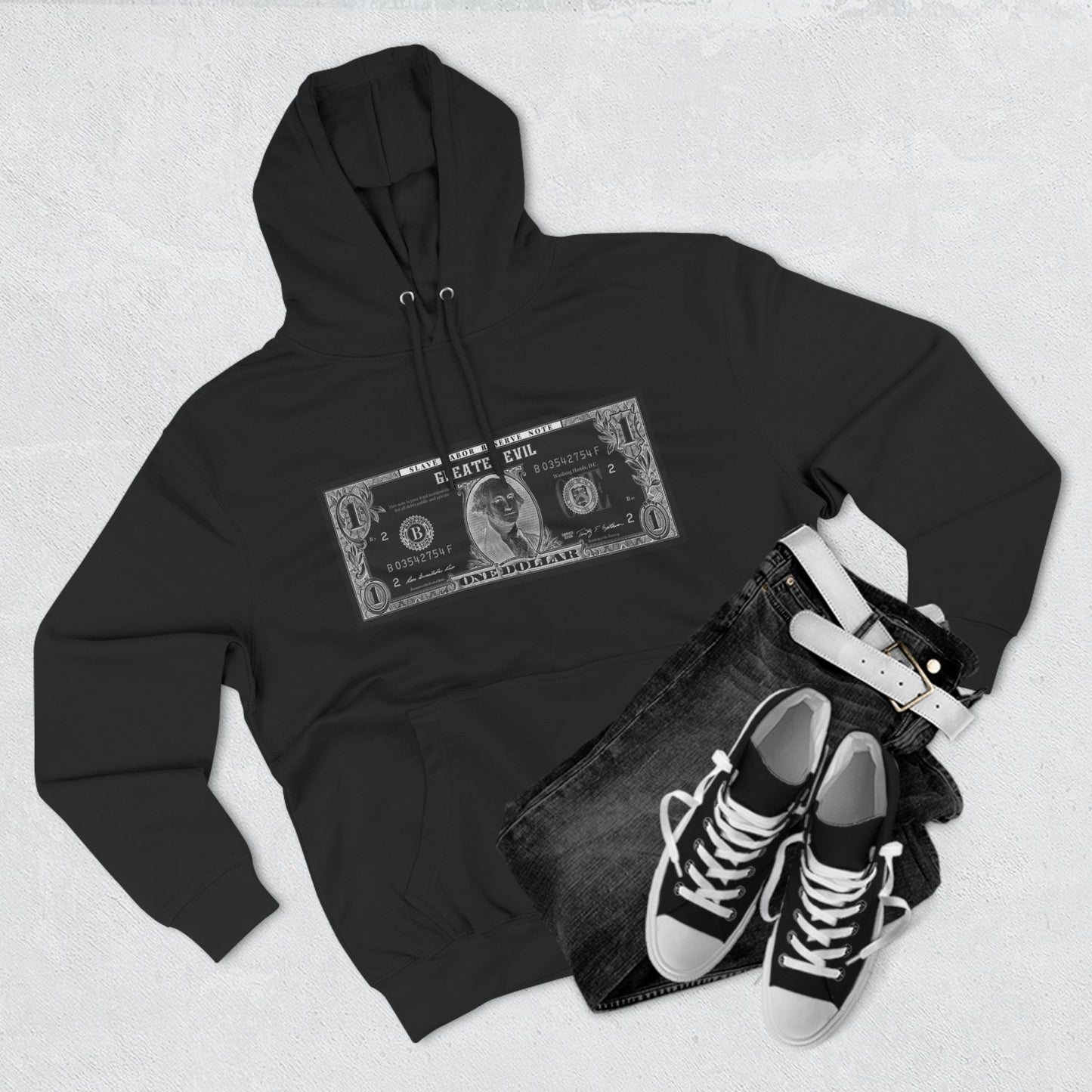 Three-Panel Fleece Hoodie (Greater Evil)