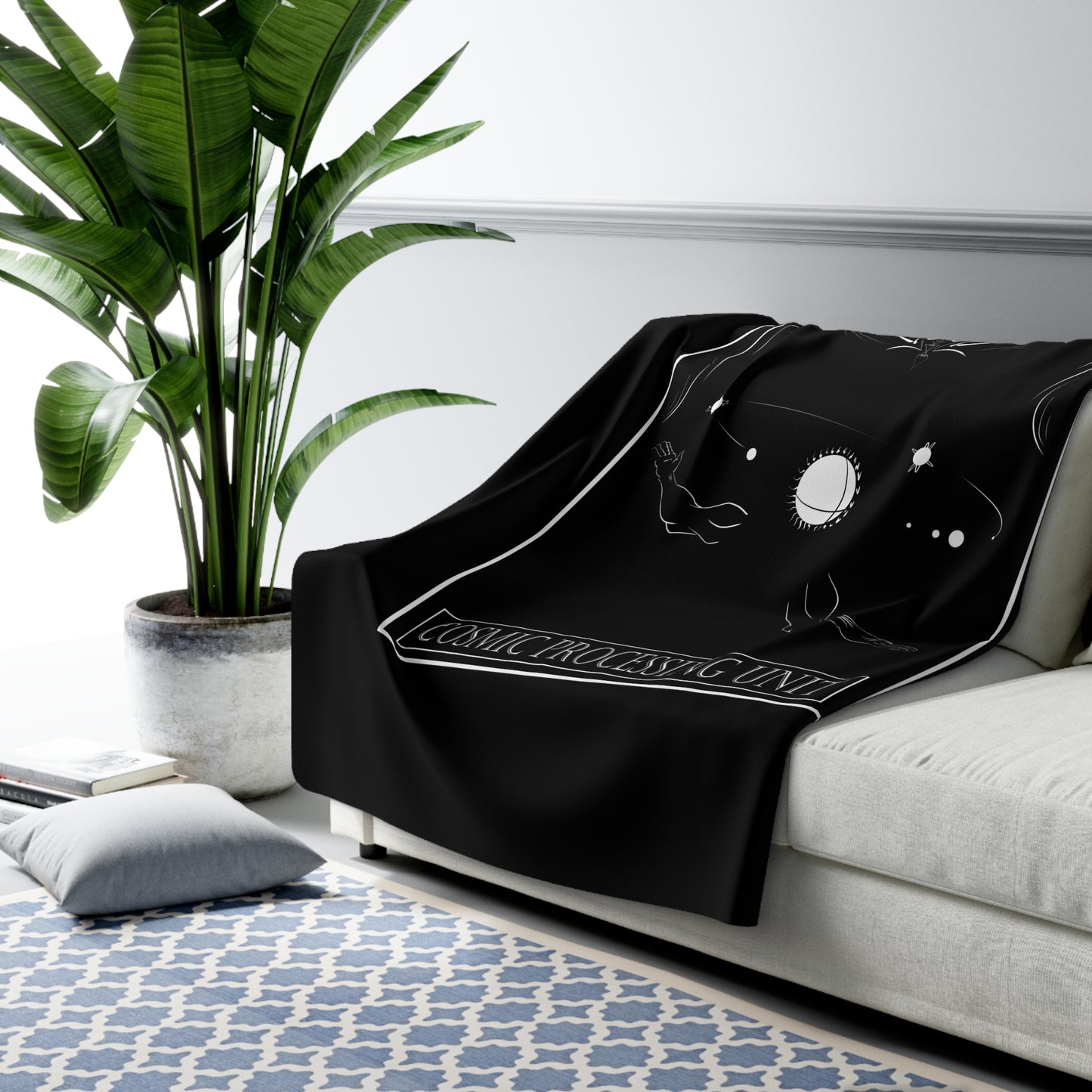 Sherpa Fleece Blanket (Cosmic Processing Unit)