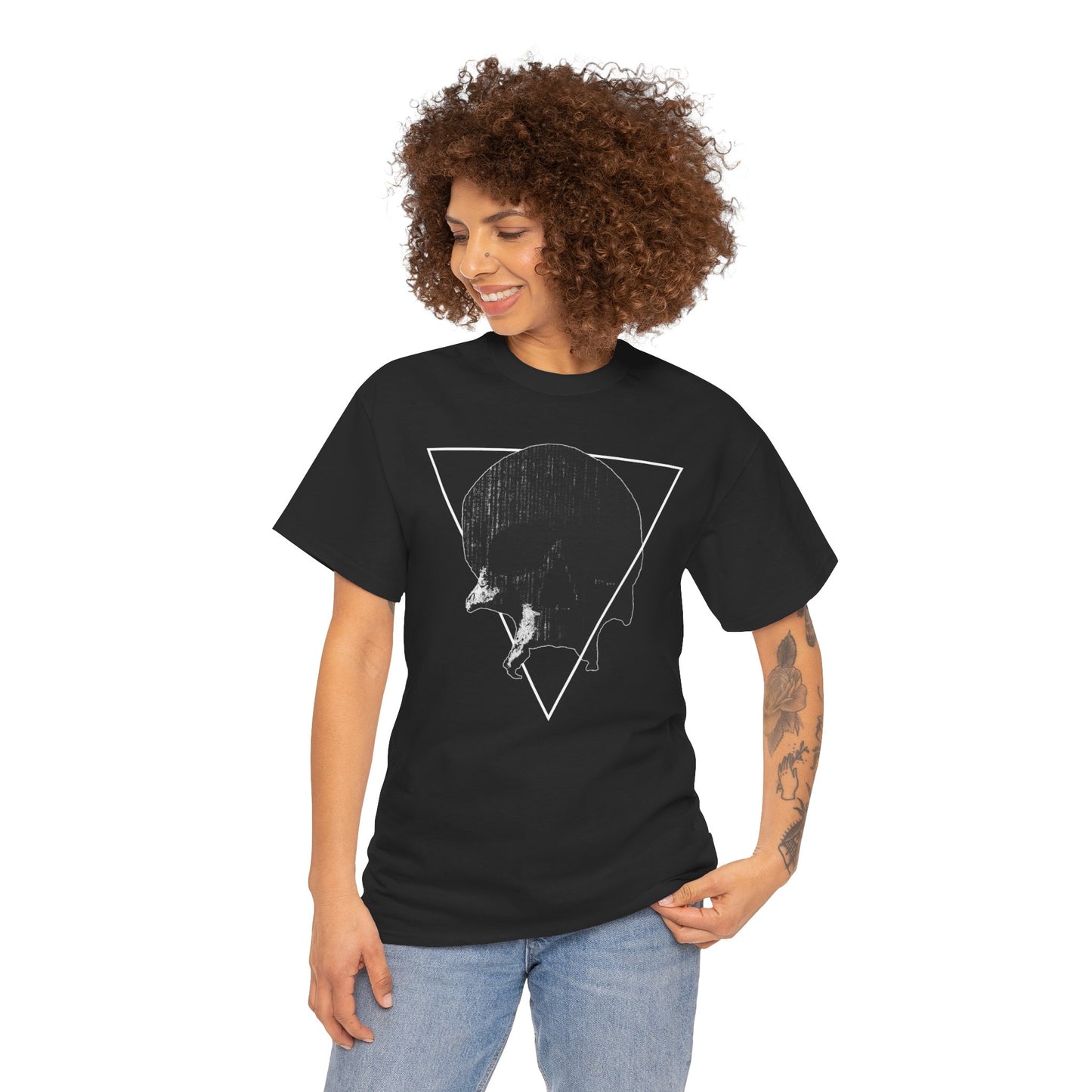 Unisex Heavy Cotton Tee (Code Skull)
