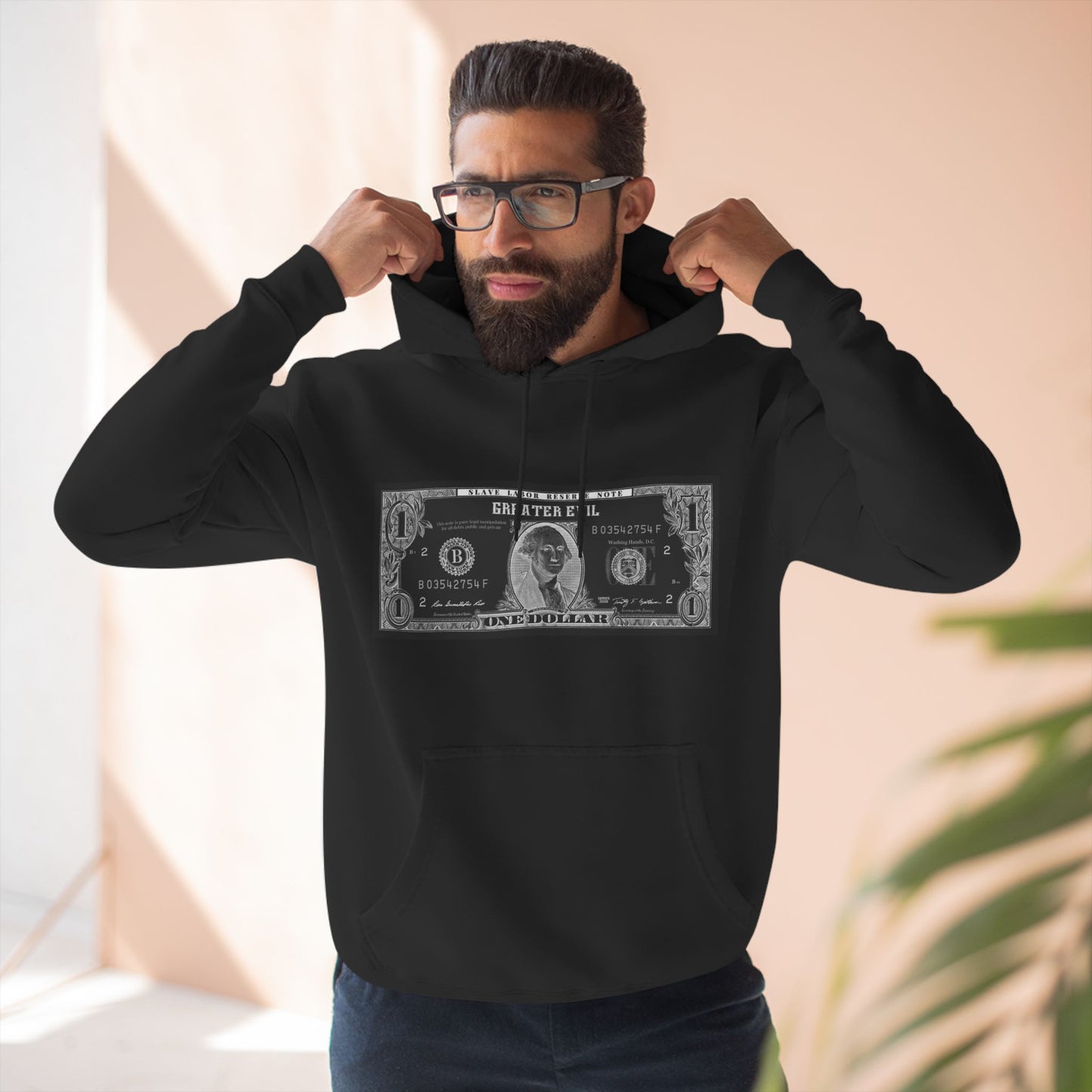 Three-Panel Fleece Hoodie (Greater Evil)